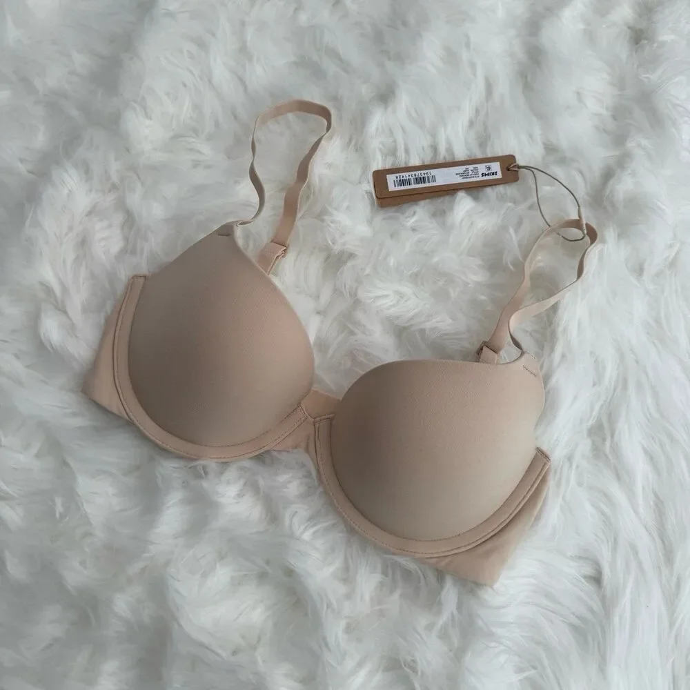 Skims Fits Everybody Push Up Demi Bra Sand Size 30C - Picture 4 of 7